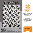 Puzzled Quilt Pattern Only - INSTANT DIGITAL DOWNLOAD - From Molly Cook for Villa Rosa Designs Size 50" x 62"