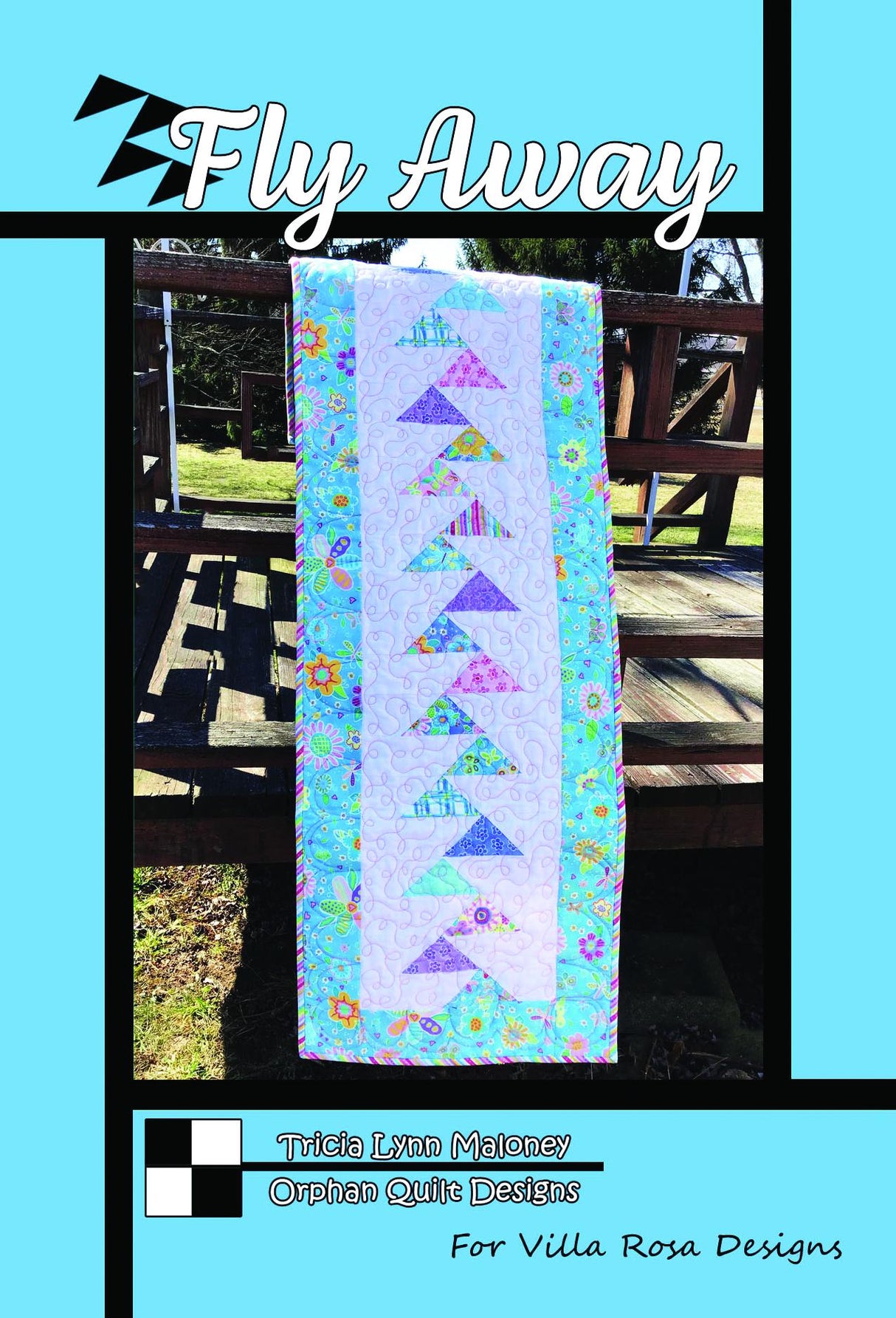 Fly Away Table Runner Pattern Only - INSTANT DIGITAL DOWNLOAD - From Orphan Quilts for Villa Rosa Designs 16" x 54"