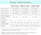 The Holland Pouch Pattern CSQ102 by Center Street Quilts, Multiple Sizes