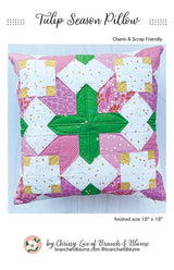 Tulip Season Pillow Pattern, Size is 18" x 18" BNB2501 by Chrissy Lux of Branch and Blume Printed Pattern only