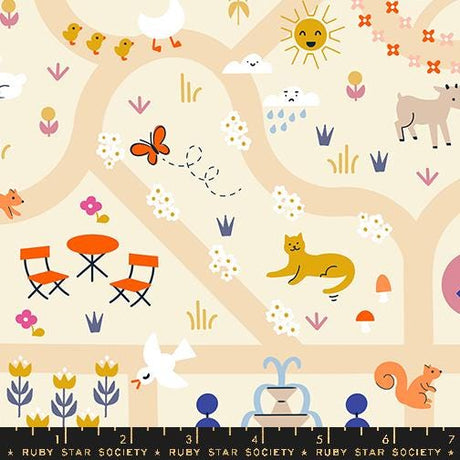a wallpaper with animals and flowers on it