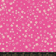 a pink background with white stars and symbols