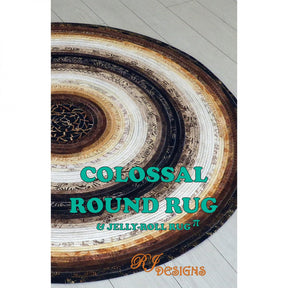 Colossal Round Rug & Jelly-Roll Rug pattern by RJ Designs RJD130
