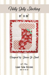 Holly Jolly Stocking Printed Quilt Pattern - LFD-110 By Lamb Farm Designs - Jennie Jo Lamb