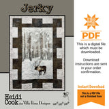 Jerky Quilt Pattern Only - INSTANT DIGITAL DOWNLOAD - From Heidi Cook for Villa Rosa Designs Size 43" x 60"