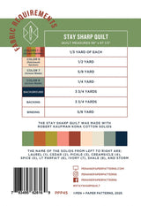 Stay Sharp Quilt Pattern PPP45 from Pen & Paper Patterns By Lindsey Neill 58 x 67