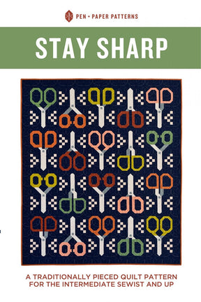 Stay Sharp Quilt Pattern PPP45 from Pen & Paper Patterns By Lindsey Neill 58 x 67