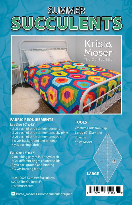 Summer Succulents Quilt Pattern TQL10028 - PAPER PATTERN-only By Krista Moser