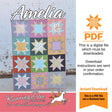 Amelia Pattern Only - INSTANT DIGITAL DOWNLOAD - From Running Doe Quilts for Villa Rosa Designs Size 52 1/2" x 70"