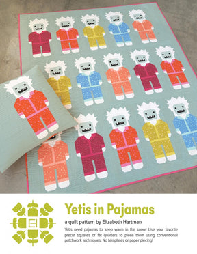 Yetis in Pajamas Quilt Pattern by Elizabeth Hartman EH081