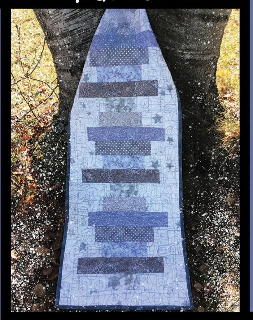 Frosted Window Panes Quilt Pattern Card by Tricia Lynn Maloney Orphan Quilt Designs for Villa Rosa Designs finished size 16" x 54"