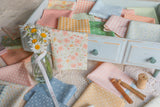 Cottage Charm Tossed Glacier 31754-22 by Heather Briggs of My Sew Quilty Life Sold in 1/2 yard increments