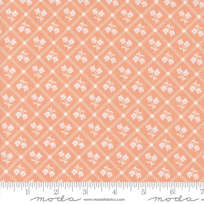 a pink and white flower pattern on a pink background