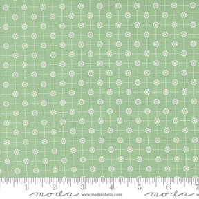 a ruler with a green and white pattern on it
