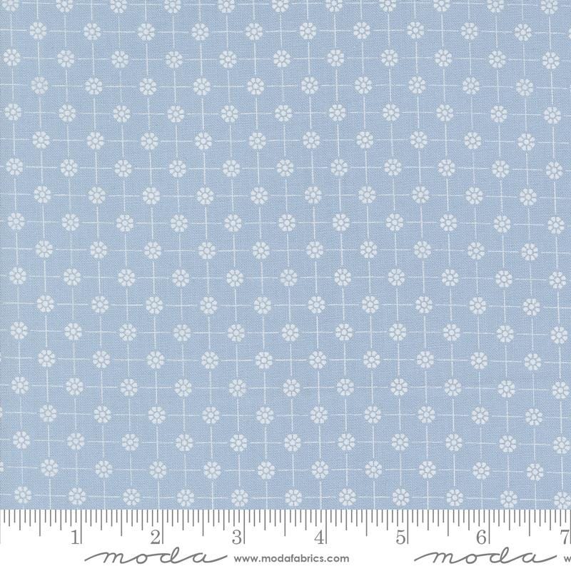 a ruler with a blue and white pattern on it