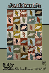 Jackknife Quilt Pattern Only - INSTANT DIGITAL DOWNLOAD - From Molly Cook for Villa Rosa Designs Size 40" x 56"