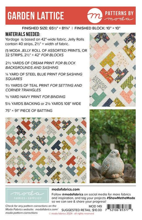 Garden Lattice Quilt pattern MOD149 Patterns by Moda