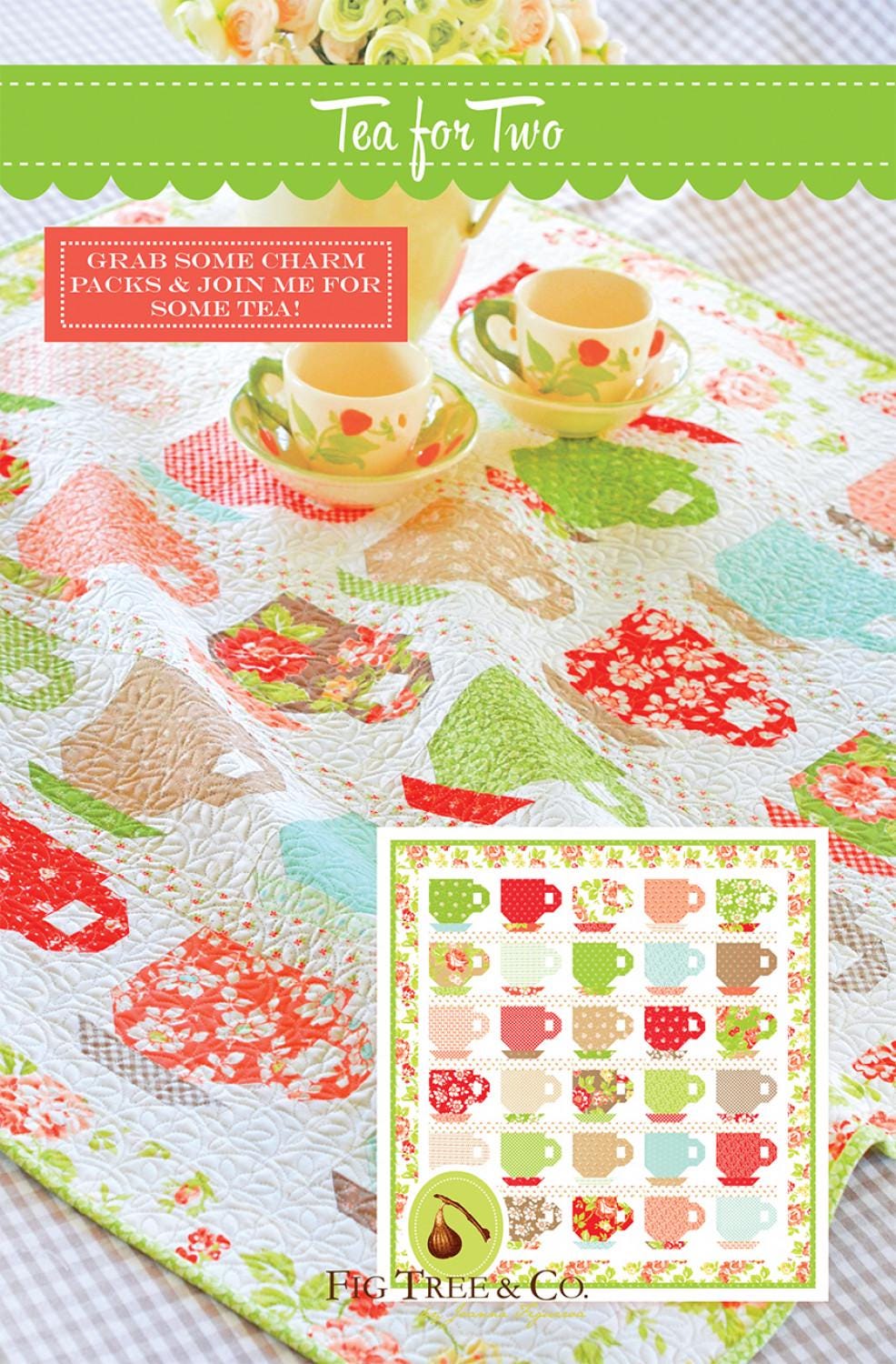 Tea for Two Pattern Only FTQ2010 Fig Tree Quilts