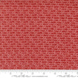 a red fabric with white letters on it