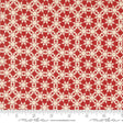 a red and white pattern with circles on it