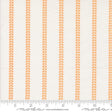 a ruler with an orange and white stripe pattern