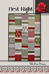 First Night Quilt Pattern - INSTANT DIGITAL DOWNLOAD - From Villa Rosa Designs 48" x 68" uses fat 10 inch squares