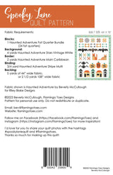 Spooky Lane Quilt Pattern by Beverly McCullough, Flamingo Toes Designs FT-8009A 64" x 78"