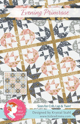 Evening Primrose Quilt Pattern # ISE-255 by It's Sew Emma Finished size: 72.5" x 89"