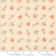 a flowered fabric with polka dots on it