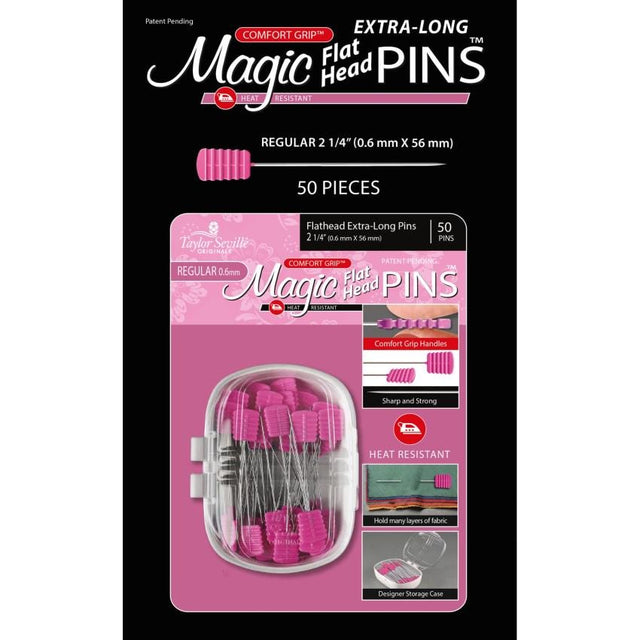 Magic Pins Flathead Extra Long Regular 0.6mm 50pc 220290