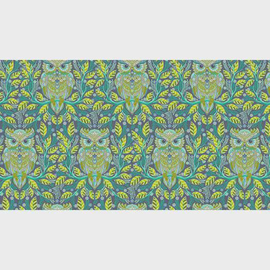 Full Moon Forest II Hootie Patootie Starlight by Tula Pink for Free Spirit Fabrics PWTP244.starlight Sold in 1/2 yard increments