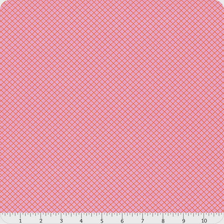 True Colors Bubble Gum On the Grid Yardage PWTP255-BUBBLEGUM Sold in 1/2 yard increments