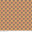 an orange background with blue and pink flowers