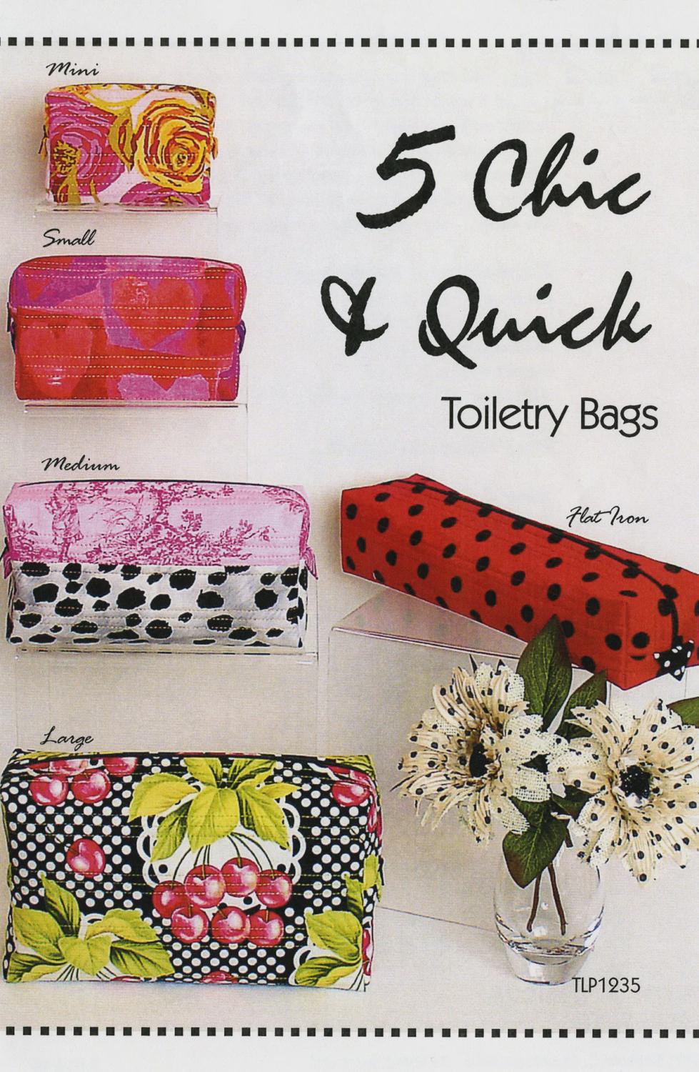 5 Chic & Quick Toiletry Bags printed sewing pattern by Tiger Lily Press TLP1235