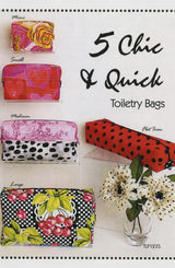 5 Chic & Quick Toiletry Bags printed sewing pattern by Tiger Lily Press TLP1235