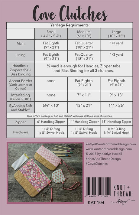 Cove Clutches by Knot and Thread Design KAT104