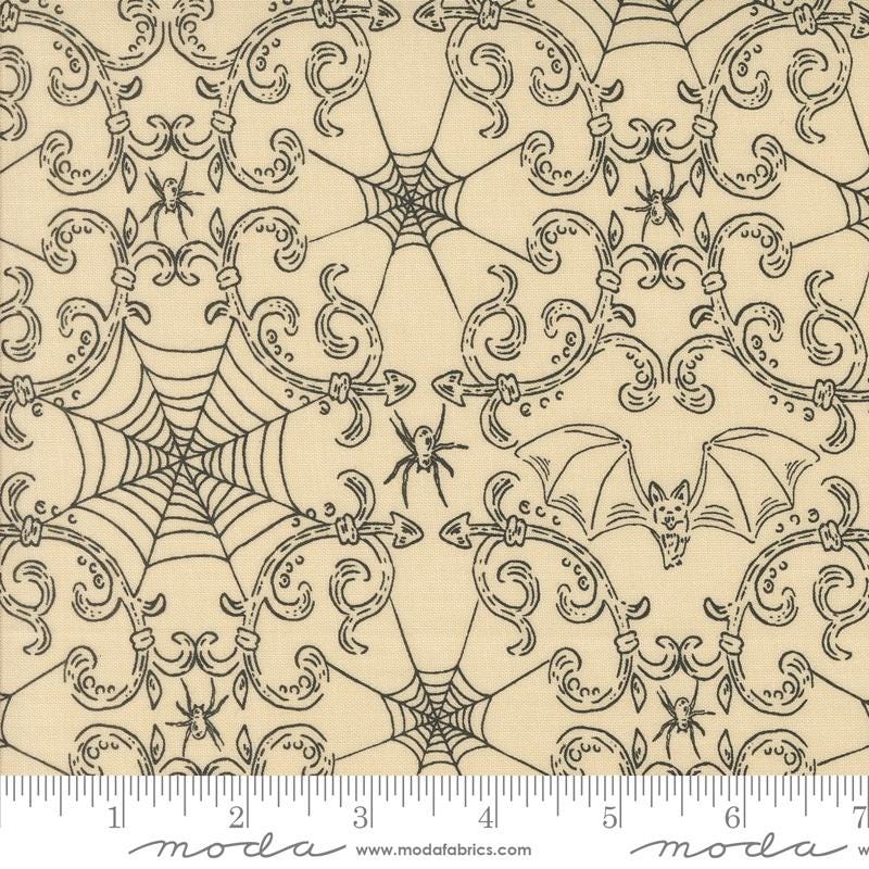a drawing of a spider web on a beige background