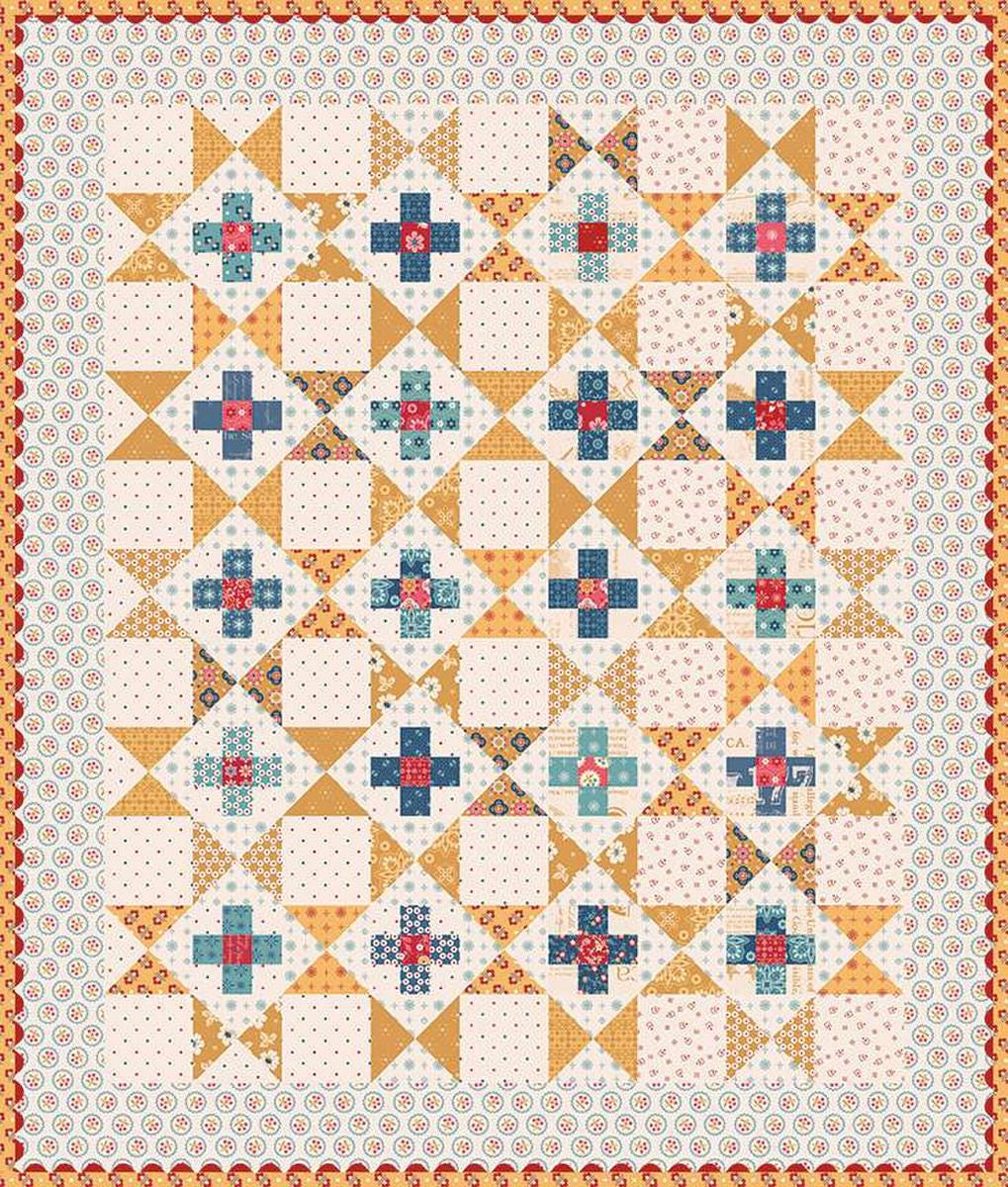 Americana Oh Beautiful Flag Runner & Amber Waves Mini Boxed Quilt Kit  TWO QUILTS KT-16081