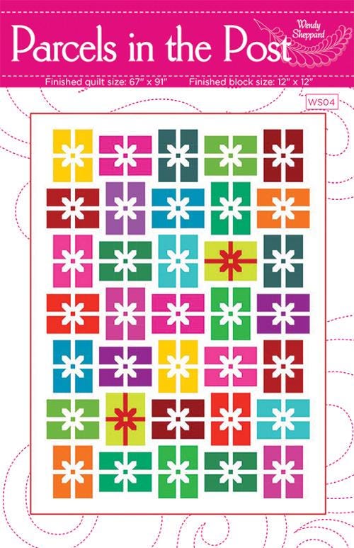 Parcels in the Post Printed Quilt Pattern WS04 by Wendy Sheppard