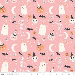 Hey Pumpkin Main Pink Yardage C16030-Pink by My Mind's Eye for Riley Blake Designs Sold in 1/2 yard increments