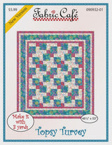 Topsy Turvery Quilt Pattern by Fabric Cafe 42" x 56" FC090932-01 Bin MP