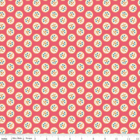 a pink and blue pattern with a white background