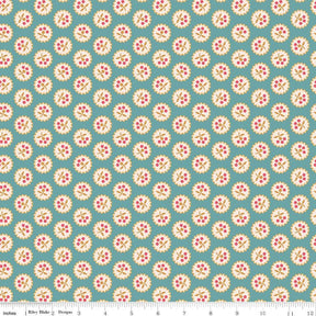 a blue and white background with a flower pattern