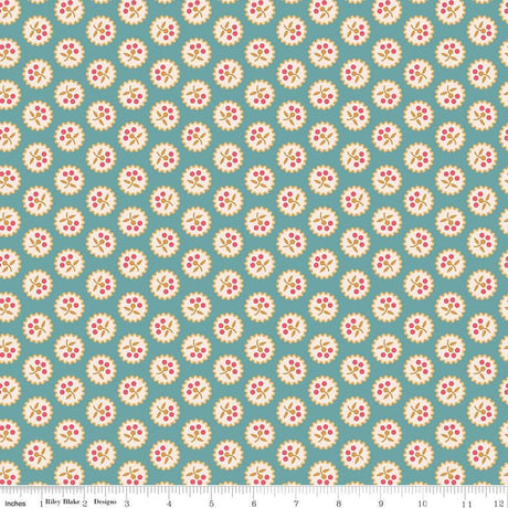 a blue and white background with a flower pattern
