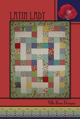 Latin Lady Quilt Pattern Only - INSTANT DIGITAL DOWNLOAD - By Villa Rosa Designs Size 41" x 64" (or 51" x 64" with optional border)