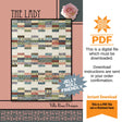 The Lady Quilt Pattern Only - INSTANT DIGITAL DOWNLOAD - By Villa Rosa Designs Size 54" x 72" uses jelly rolls