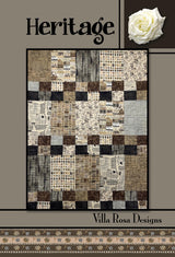 Heritage Quilt Pattern Only - INSTANT DIGITAL DOWNLOAD - By Villa Rosa Designs Size 45" x 59"
