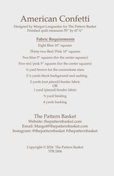 American Confetti by The Pattern Basket, Margot Designs TPB2406 Paper Pattern ONLY