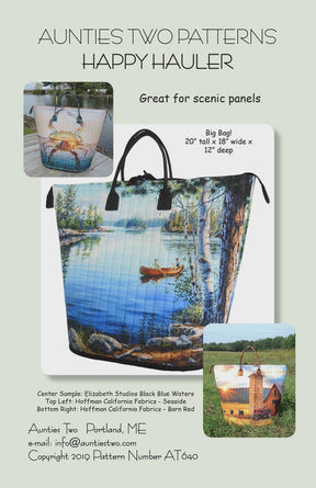 Happy Hauler Bag Pattern by Aunties Two Patterns AT640