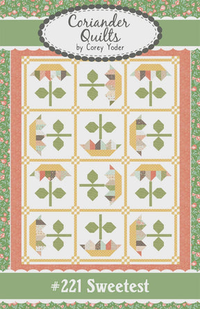 Sweetest Quilt Pattern by Coriander Quilts CQP221 Quilt Size 68 x 87